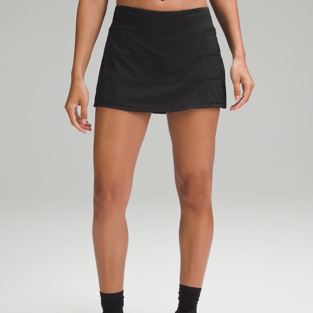 Black Lululemon Pace Rival Mid-Rise Skirt Size 6